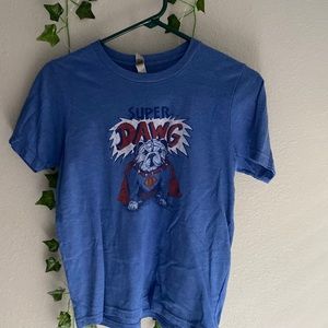 blue mr. p’s tee. youth large